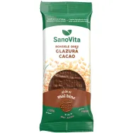 Rondele expandate orez glazura cacao 66g - SANOVITA