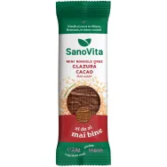 Minirondele expandate orez glazura cacao fara zahar 24g - SANOVITA