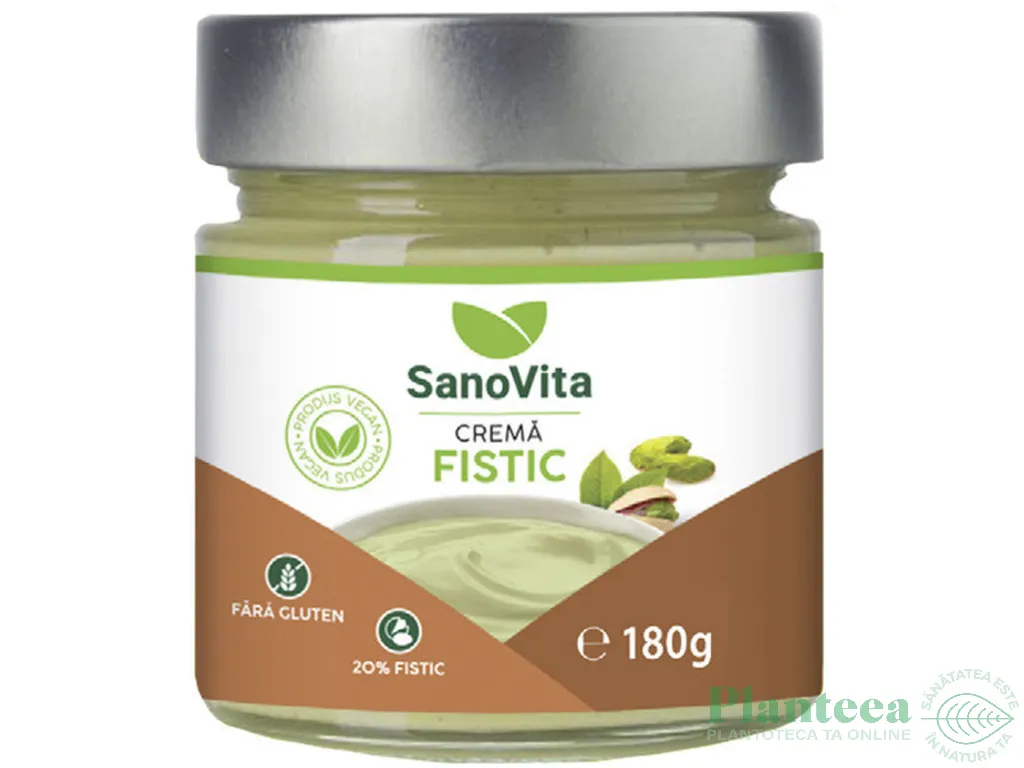 Crema tartinabila fistic 20% 180g - SANOVITA