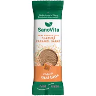 Minirondele expandate orez glazura caramel sarat 24g - SANOVITA