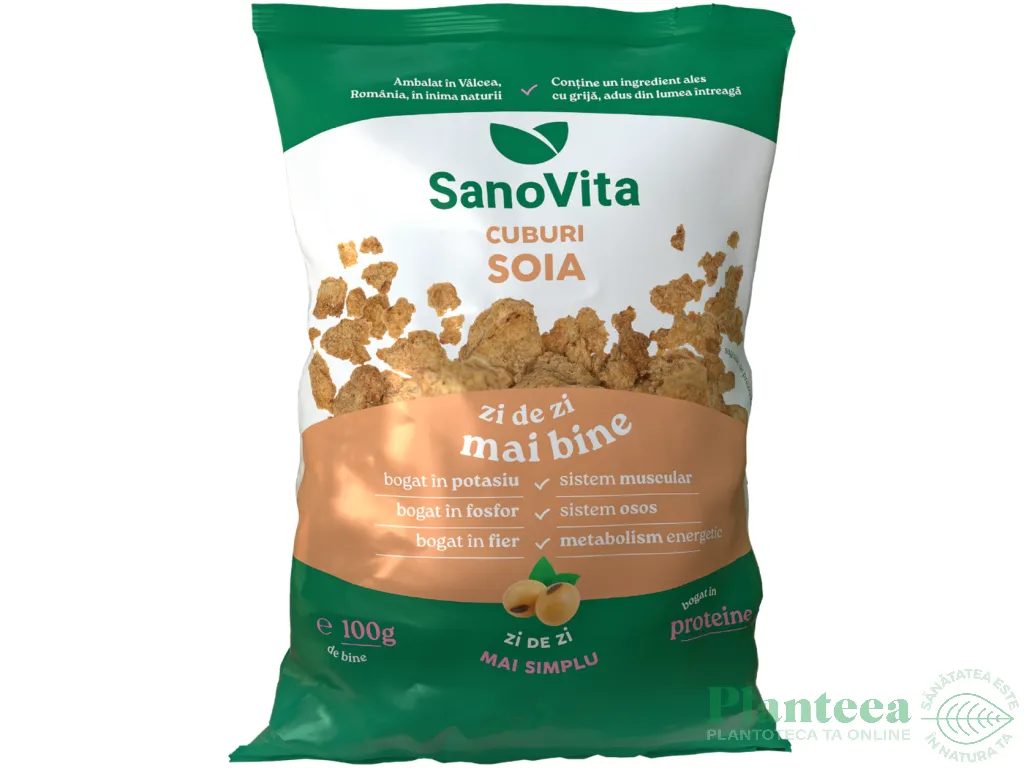 Soia texturata cuburi 100g - SANOVITA