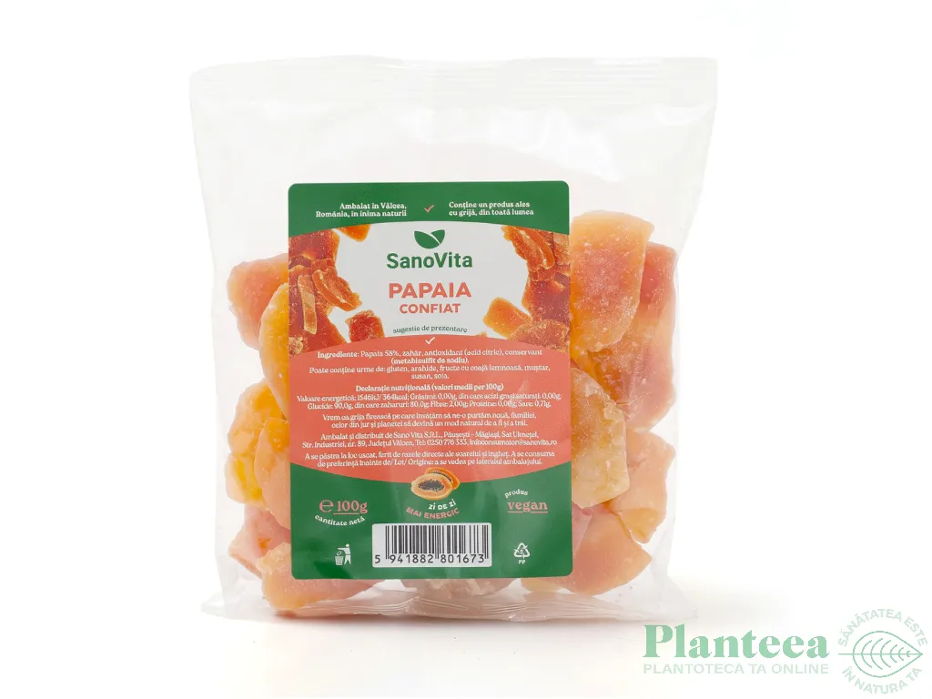 Papaya confiat 100g - SANOVITA