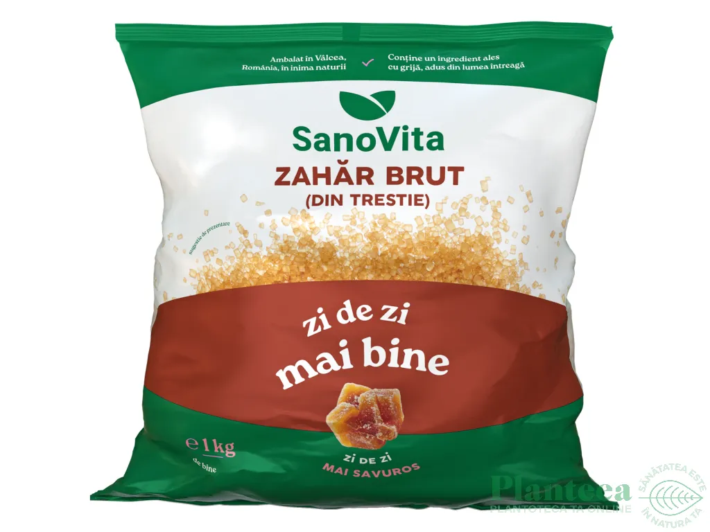 Zahar brut trestie nerafinat 1kg - SANOVITA