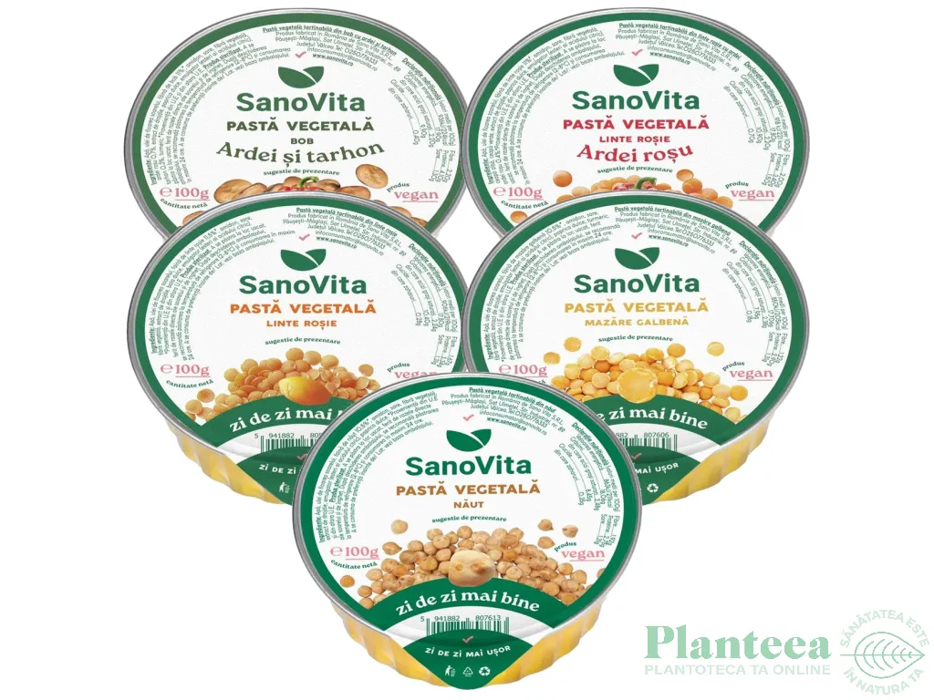 Kit Pate vegetal 5sortimente 5x100g - SANOVITA