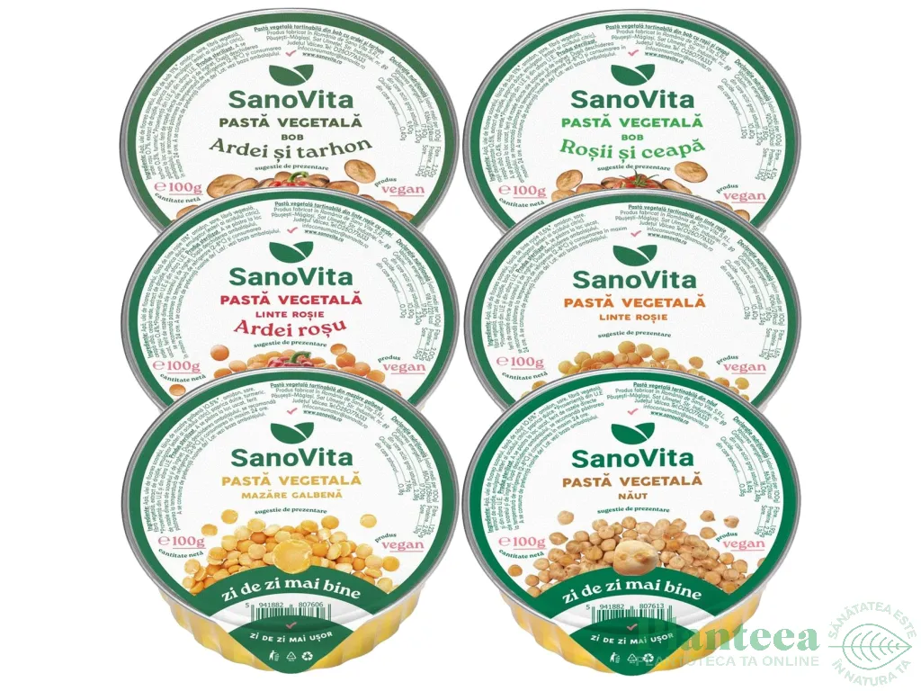 Kit Pate vegetal 6sortimente 6x100g - SANOVITA
