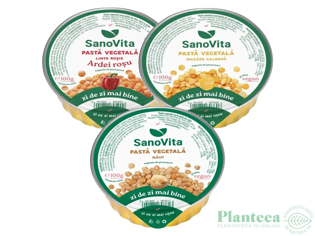 Kit Pate vegetal 3sortimente 3x100g - SANOVITA