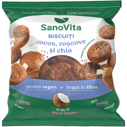 Biscuiti cocos roscove chia 100g - SANOVITA