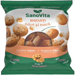 Biscuiti naut nuca fara zahar 100g - SANOVITA