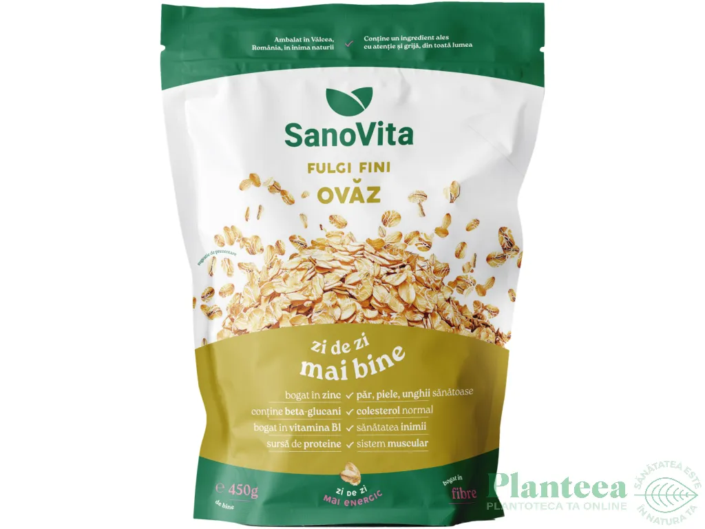 Fulgi ovaz fini integrali 450g - SANOVITA