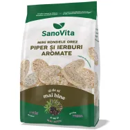 Minirondele expandate orez piper ierburi 65g - SANOVITA