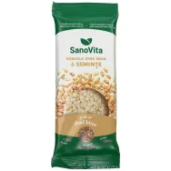 Rondele expandate orez brun 6seminte 56g - SANOVITA