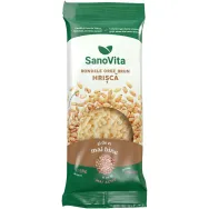 Rondele expandate orez brun hrisca 56g - SANOVITA