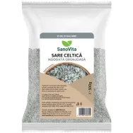 Sare celtica grunjoasa neiodata 500g - SANOVITA