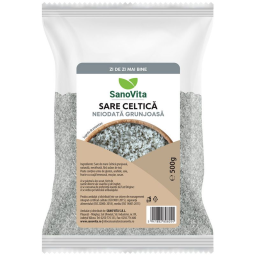 Sare celtica grunjoasa neiodata 500g - SANOVITA