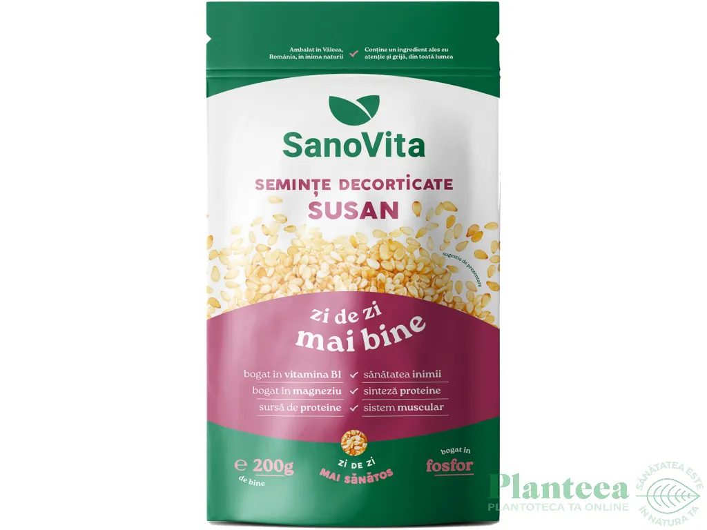 Seminte susan decorticat 200g - SANOVITA