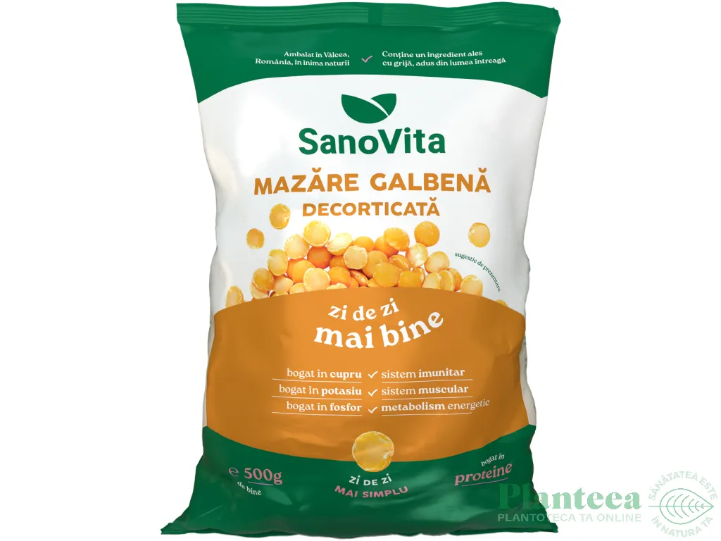 Mazare galbena jumatati 500g - SANOVITA
