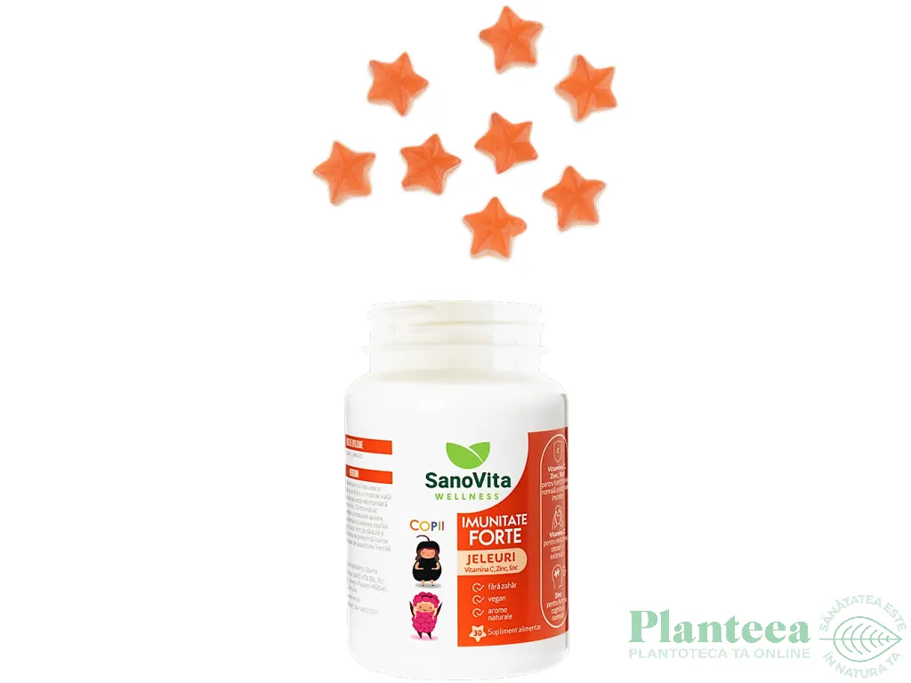 Jeleuri Imunitate Forte copii fara zahar Wellness 30b - SANOVITA