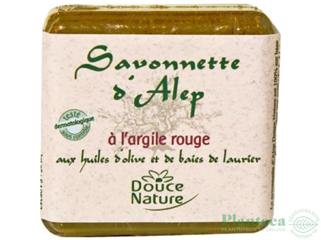 Sapun alep argila rosie 100g - DOUCE NATURE