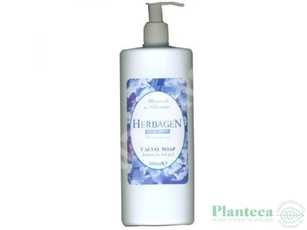Sapun lichid facial albastrele 500ml - HERBAGEN