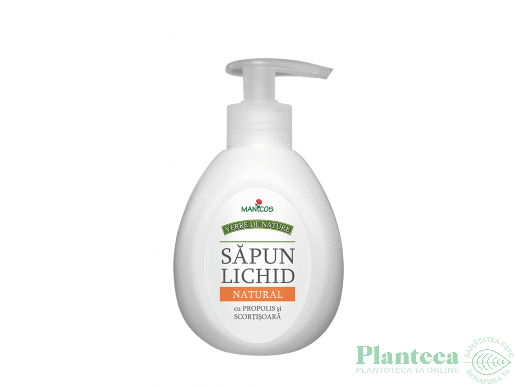 Sapun lichid crema argan propolis scortisoara 240ml - MANICOS