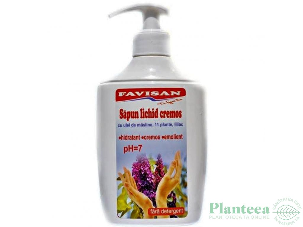 Sapun lichid cremos ulei masline 11plante 300ml - FAVISAN