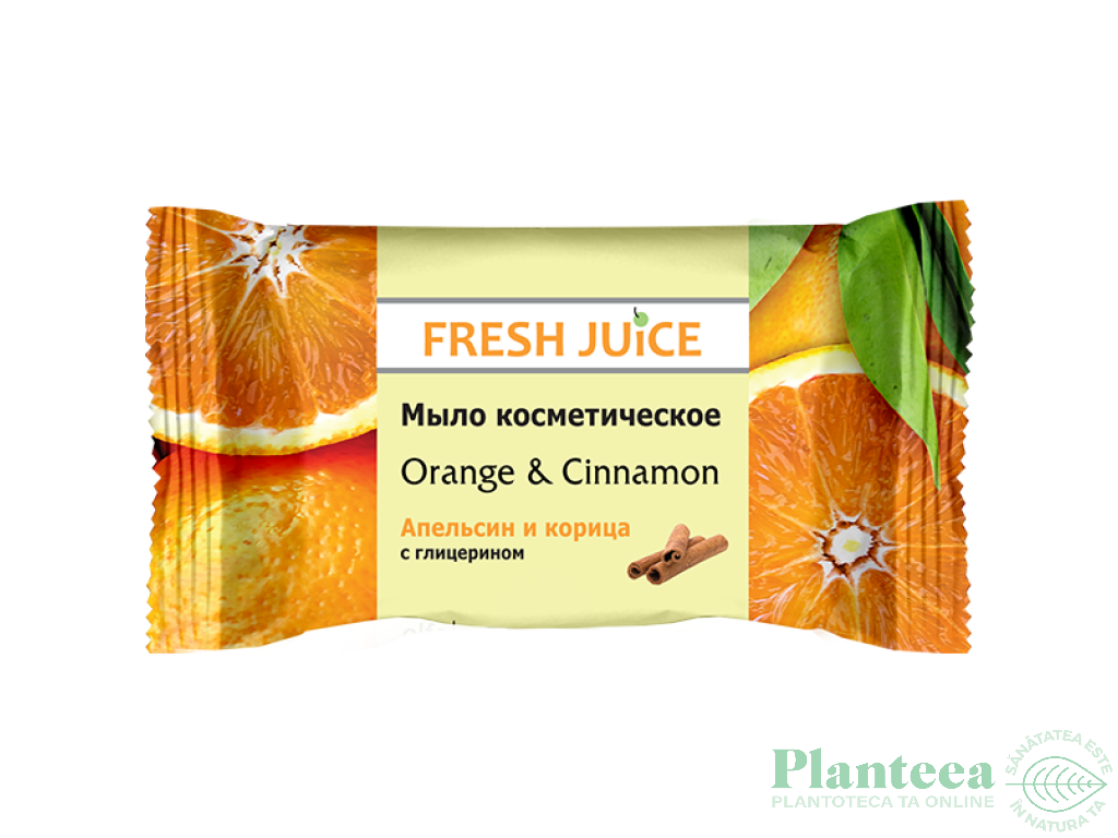 Sapun cosmetic portocale scortisoara glicerina argila alba 75g - FRESH JUICE