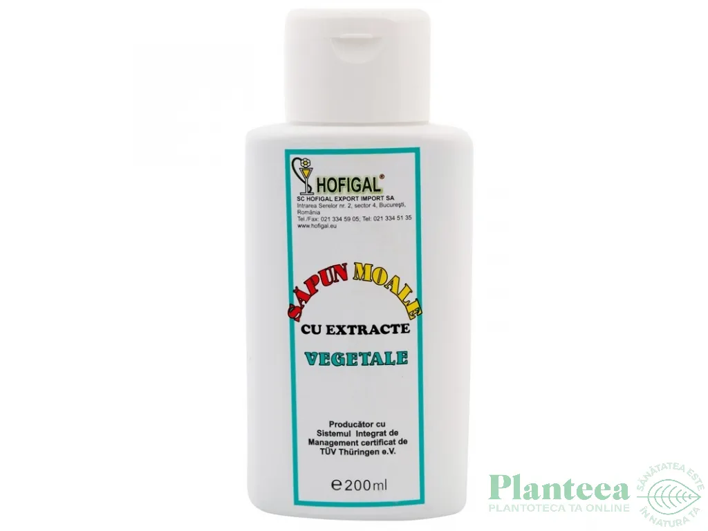 Sapun moale extracte vegetale 200ml - HOFIGAL