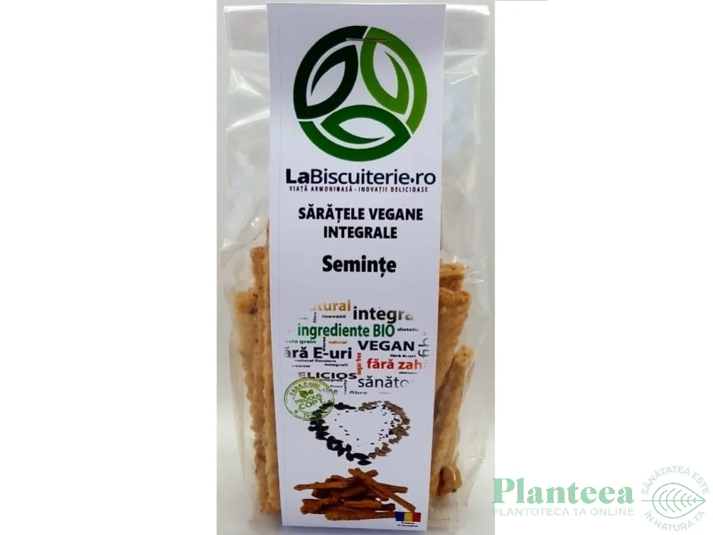 Saratele vegane integrale seminte 125g - BISCUITERIE