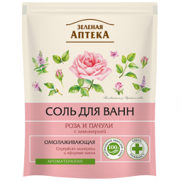 Sare baie rejuvenanta uleiuri patchouli trandafir 500g - ZELENAYA APTEKA