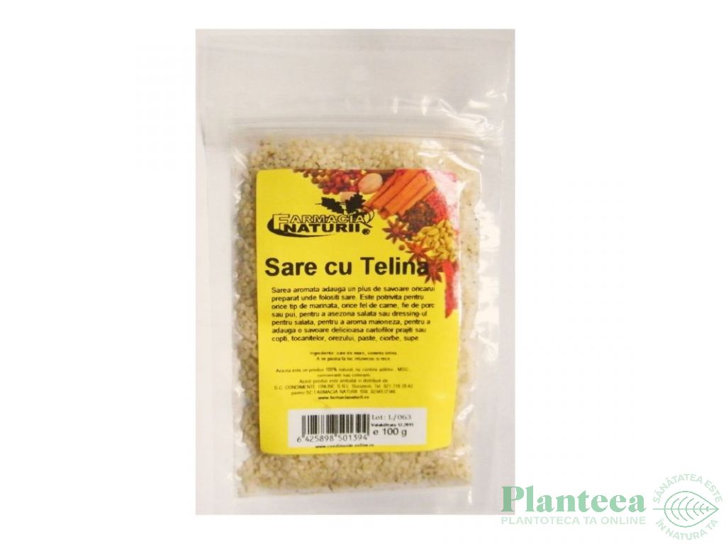 Sare mare cu telina 100g - FARMACIA NATURII