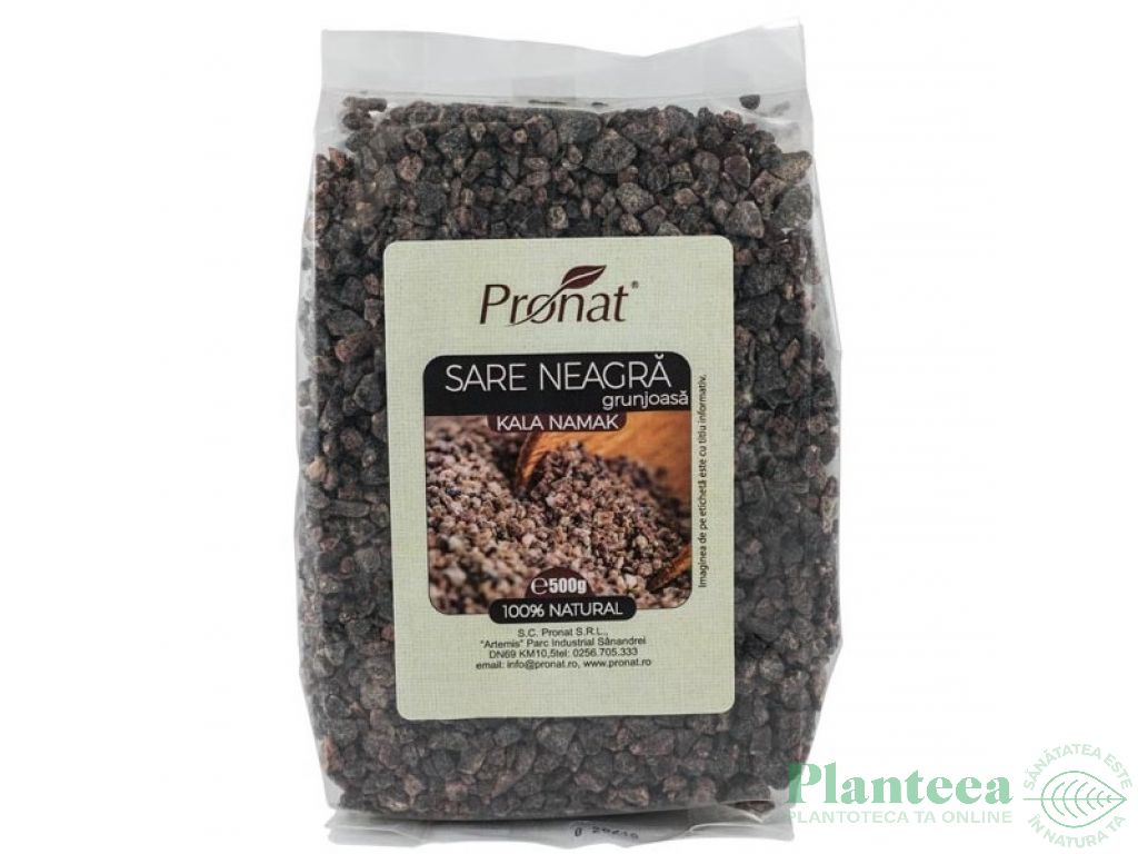 Sare neagra grunjoasa Kala Namak 500g - PRONAT