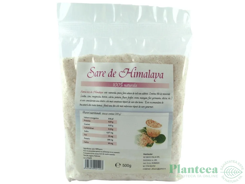 Sare roz fina Himalaya 500g - DECO ITALIA