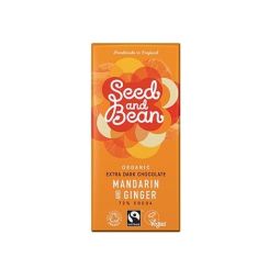 Ciocolata neagra 72% mandarine ghimbir eco 85g - SEED&BEAN