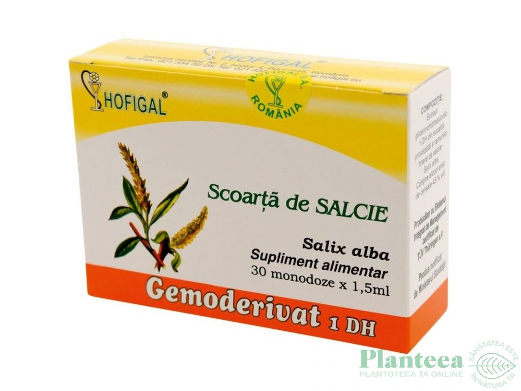 Gemoderivat salcie scoarta 30x1,5ml - HOFIGAL