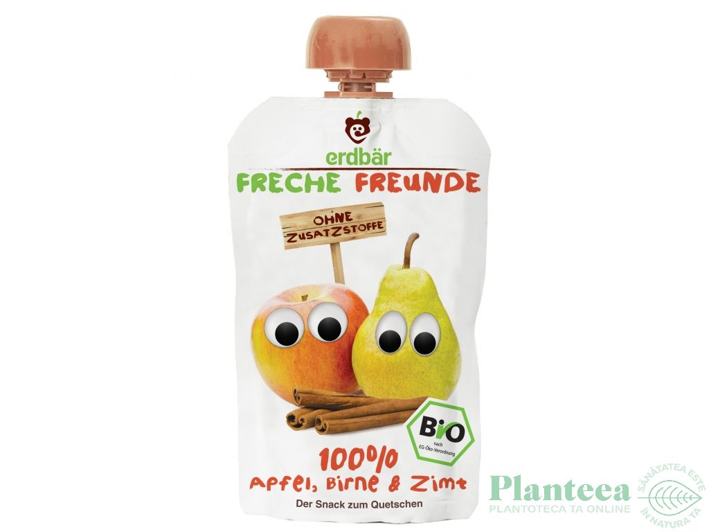 Piure mere pere scortisoara bio 100g - ERDBAR