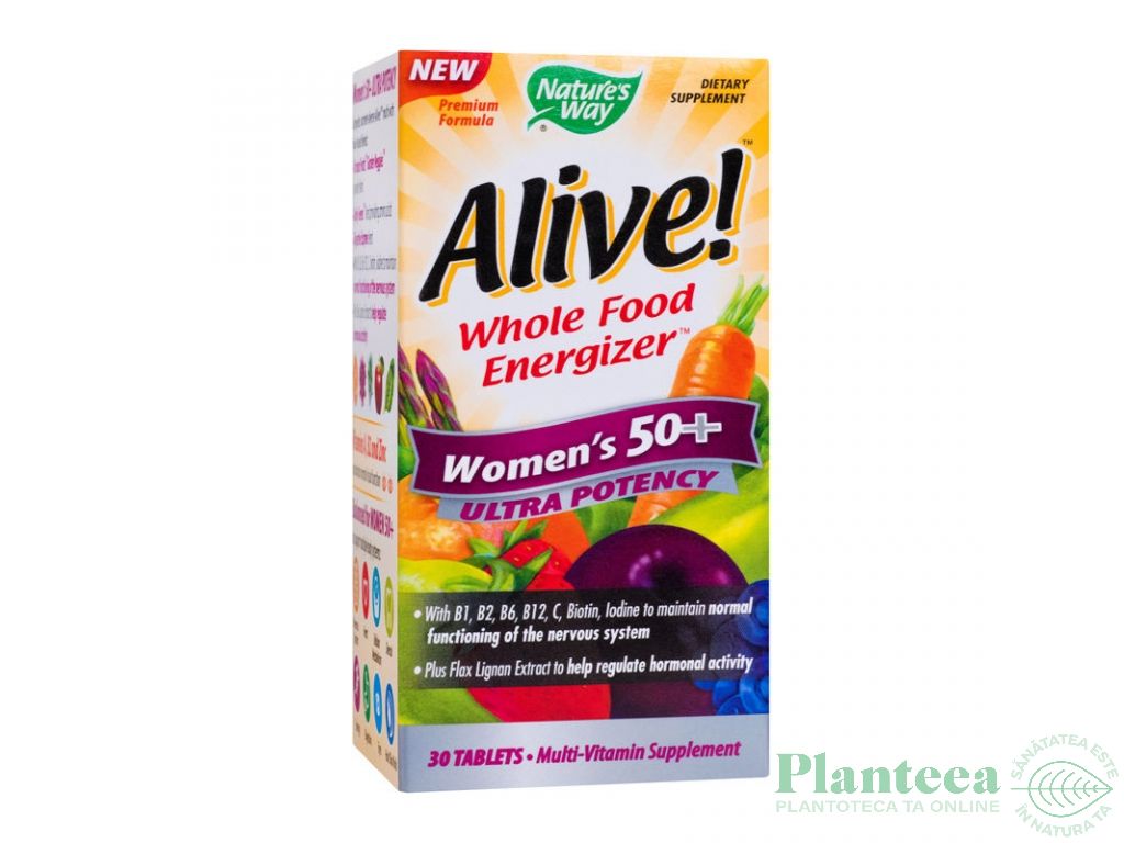 Alive multivitamine women`s 50+ ultra 30cp - NATURES WAY