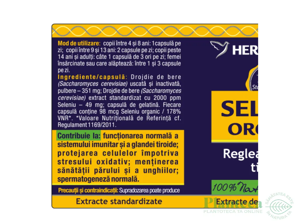 Pachet Oncology stem+Seleniu organic 60+30cps - HERBAGETICA