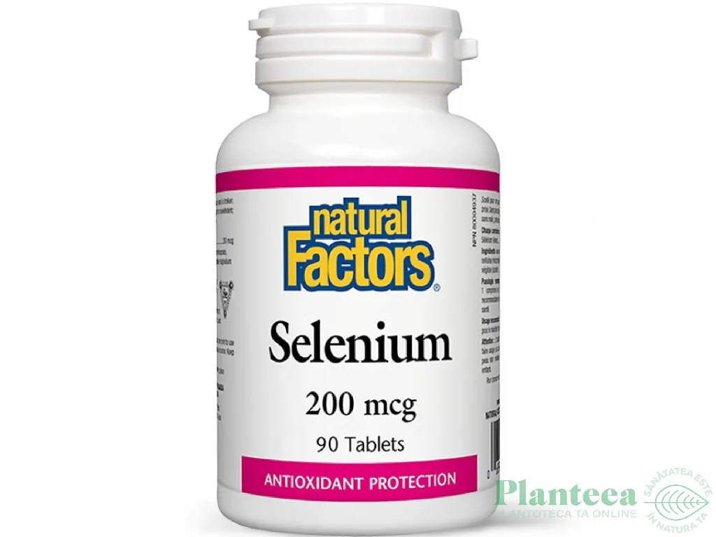 Seleniu 200mcg 90cp - NATURAL FACTORS