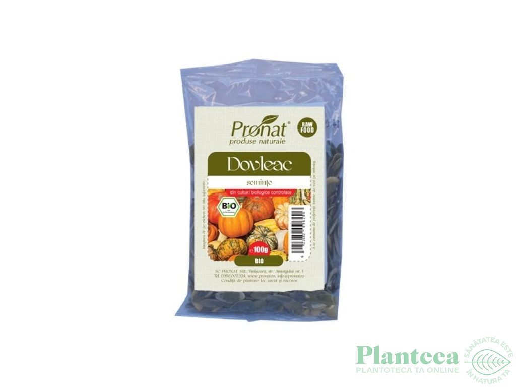 Seminte dovleac bio 100g - PRONAT