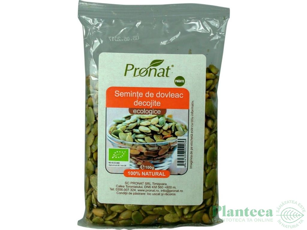 Seminte dovleac prajite eco 100g - PRONAT