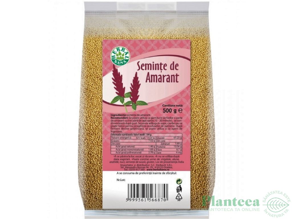 Amarant seminte 500g - HERBAL SANA