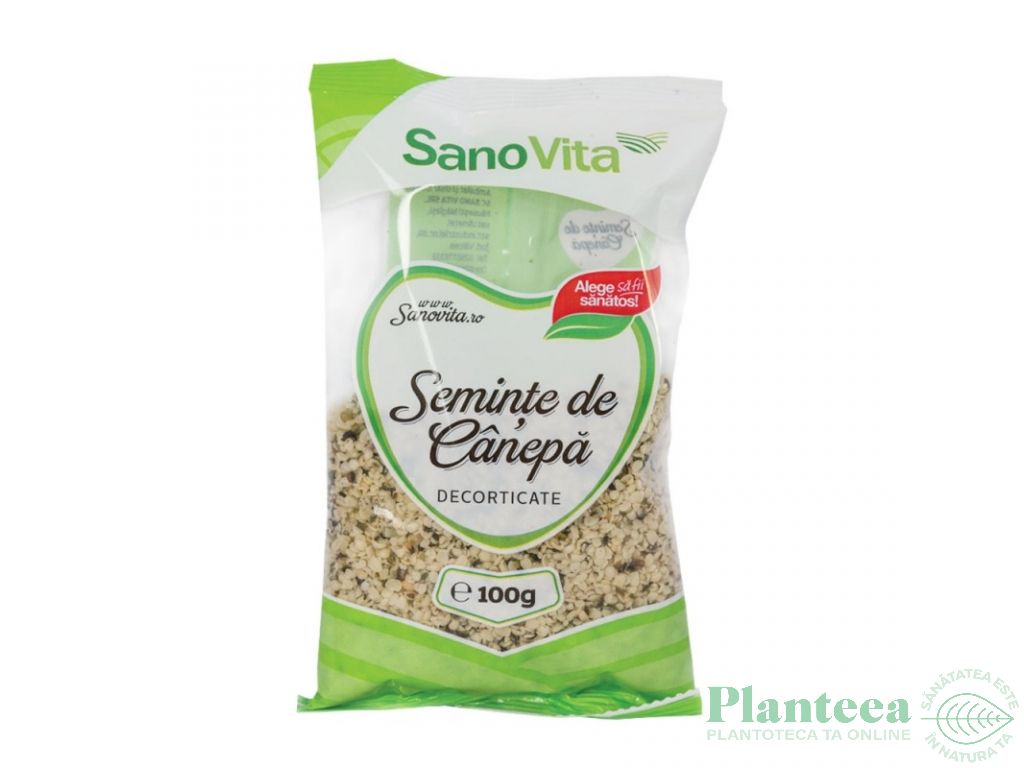 Seminte canepa decorticate 100g - SANOVITA