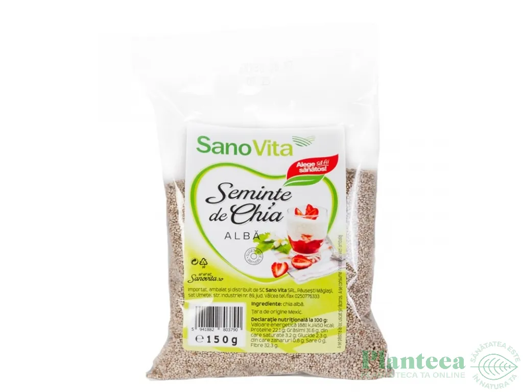 Seminte chia alba 150g - SANOVITA
