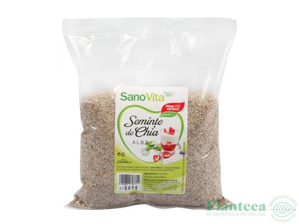 Seminte chia alba 500g - SANOVITA