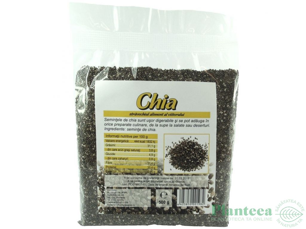 Seminte chia 500g - DECO ITALIA