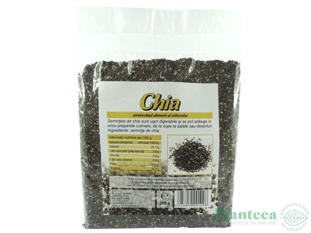 Seminte chia 200g - DECO ITALIA