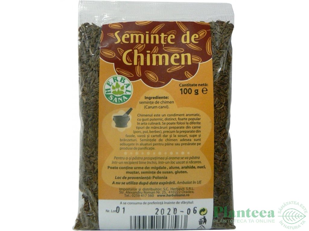 Condiment chimen maro seminte 100g - HERBAL SANA