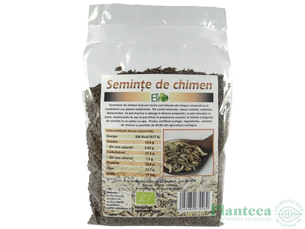 Condiment chimen maro seminte bio 100g - DECO ITALIA