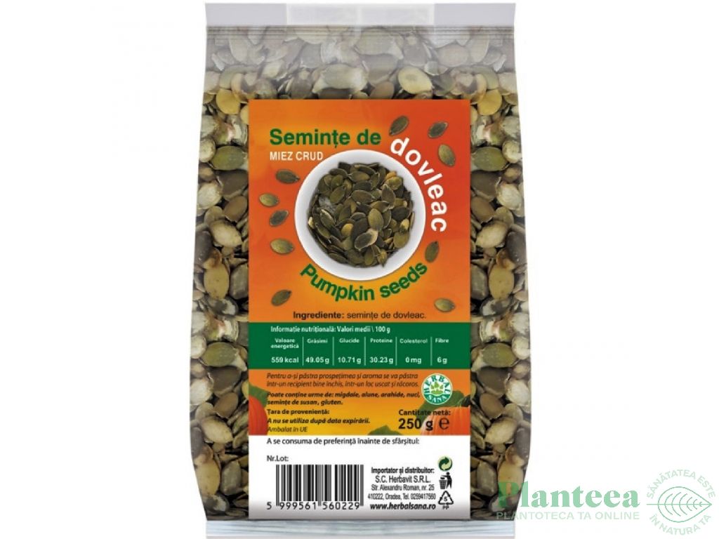 Seminte dovleac 250g - HERBAL SANA