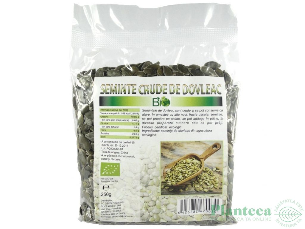 Seminte dovleac eco 250g - DECO ITALIA